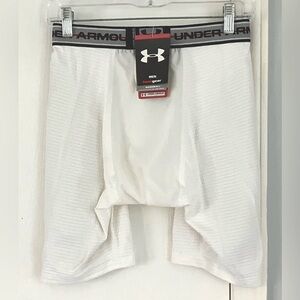 NWT Under Armour MPZ Baseball Protective Gear Mens Large White Padded Shorts